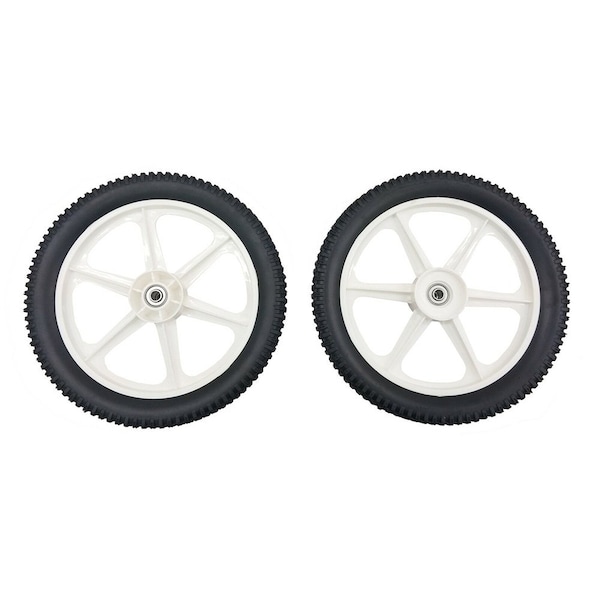 Aic Replacement Parts 2 Wheels 189159 Fits Craftsman Walk Behind Mower 14 Fits Poulan Fits Husqvarna WHU90-0135_x2 - main